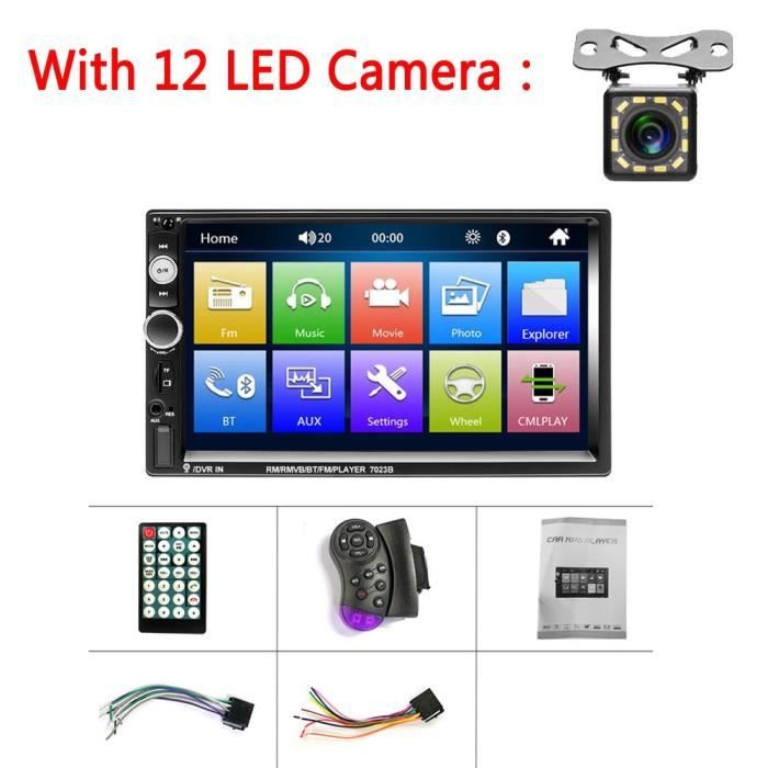 LeeKooLuu 2 Din Autoradio 2Din Autoradio Bluetooth FM Radio Audio AUX USB SD Android Mirrorlink lecteur multimédia - Type Option 4
