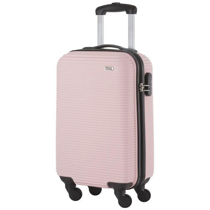 Bagage à main TravelZ Horizon - Bagage à main trolley 54 cm avec doublure intérieure - Rose