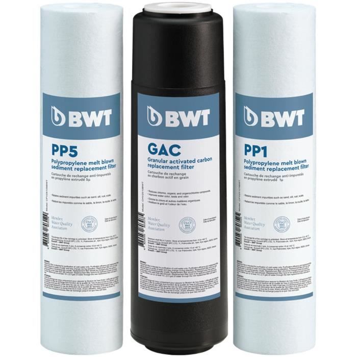 BWT PACK CARTOUCHE POUR FILTRE A EAU DE BOISSON ET OSMOSEUR