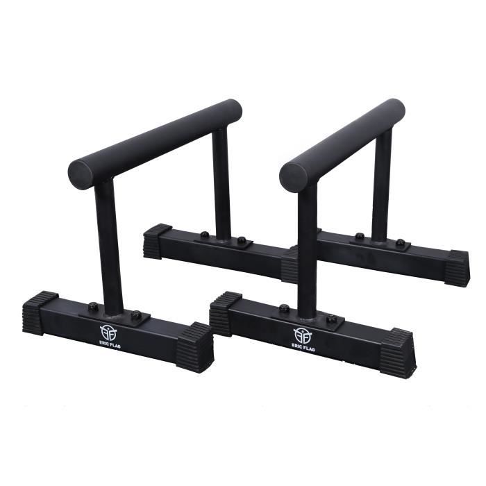 Eric Flag Parallettes en Acier de Haute Qualité pour une Grande Stabilité et Longue Durée de vie - Street Workout, Musculation