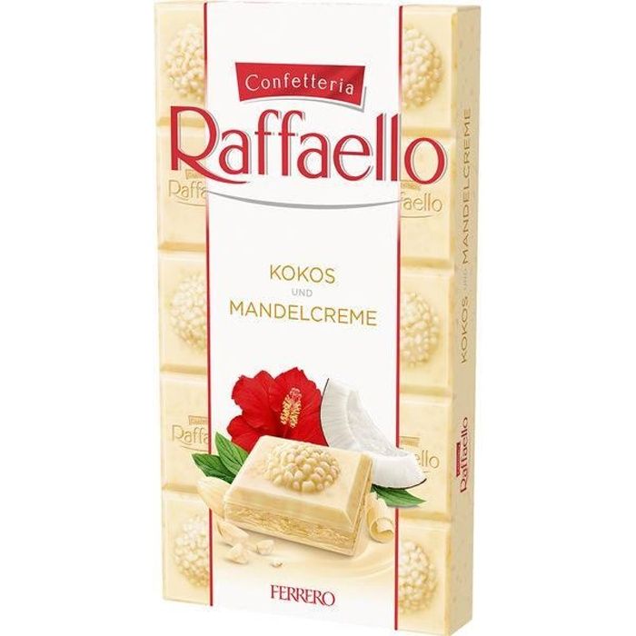Ferrero Raffaello Crème de noix de coco et d'amande chocolat blanc 90g (Pack de 8)
