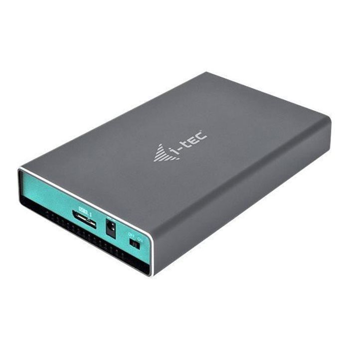 I-TEC Boîtier Pour Disque Dur MySafe Serial ATA/600 - USB 3.0 Host Interface Externe - Gris - 1 x Disque dure supporté - 1 x SSD
