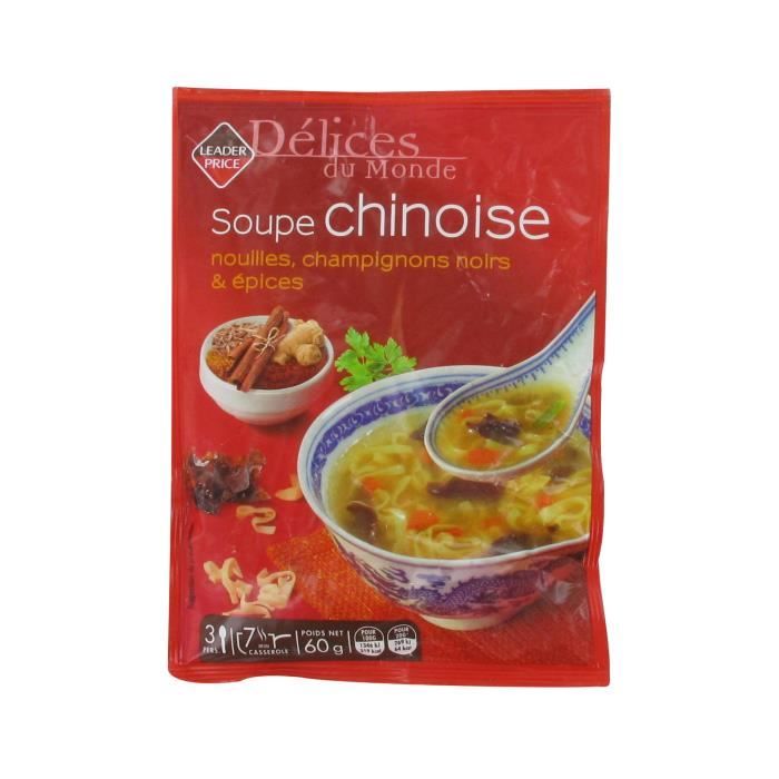 Soupe chinoise délices du monde nouilles, champignons noirs & épices - 60g