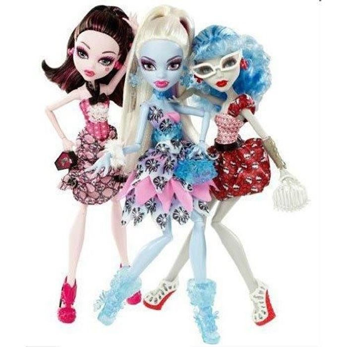 Exclusive Dot Dead Gorgeous Monster High 3 Pack Draculaura, Abbey Bominable, Ghoulia Yelps
