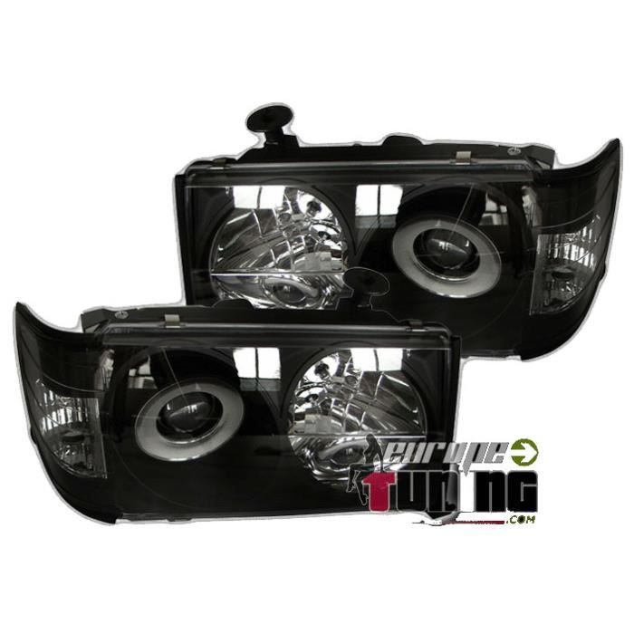 phares design, noir, règl. manuel, avec clignotant, DE W124, 93-95 pour: Mercedes 200-300E(W124) 85-95