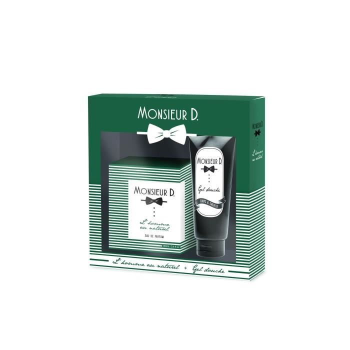 MONSIEUR D Coffret L'Homme Au Naturel 100Ml + Gel Douche 150Ml