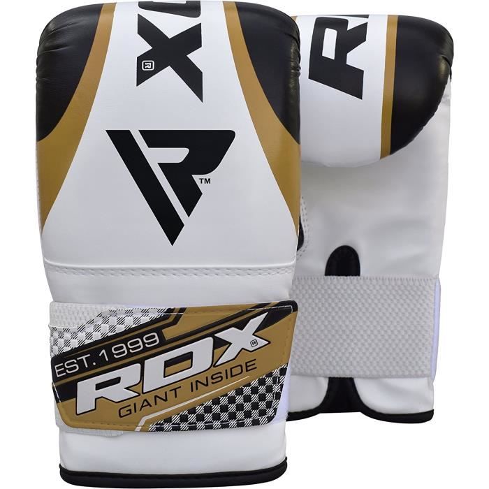 RDX Gants de Sac Frappe Muay Thai Kickboxing MMA Mitaines d'entrainement Gant Poire Vitesse Double Attache Bag Punching Ball Gloves