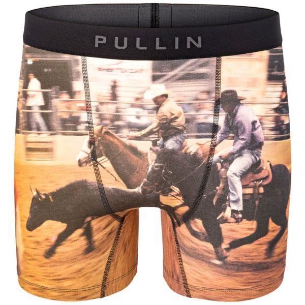 PULL IN Boxer Long Homme Coton Bio YEEHAW Marron Noir
