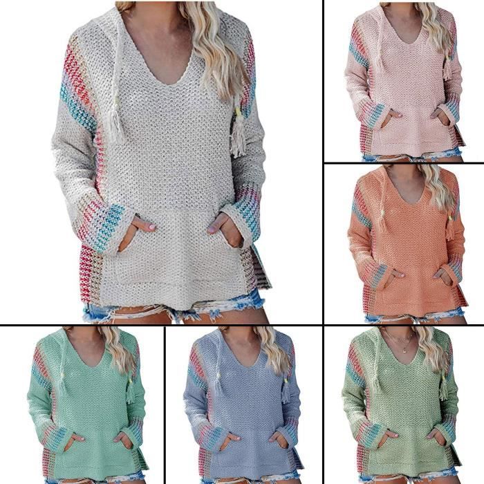 【PULL - CHANDAIL】Mode femmes décontracté col roulé col roulé couleur unie à manches longues pull pull xiao958