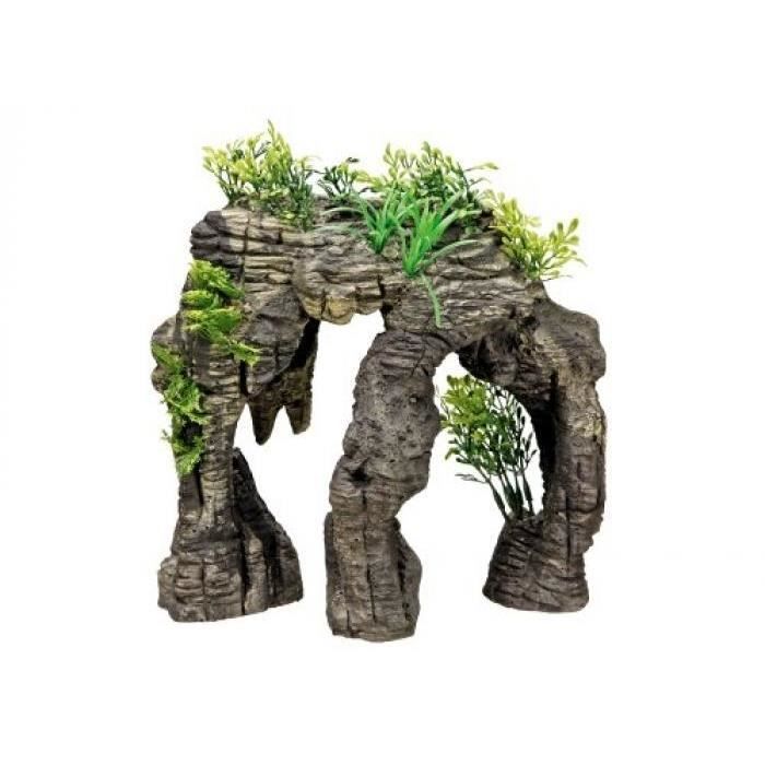 NOBBY 28155 DÉCORATION D'AQUARIUM REPRÉSENTANT UNE FORMATION ROCHEUSE AVEC VÉGÉTATION
