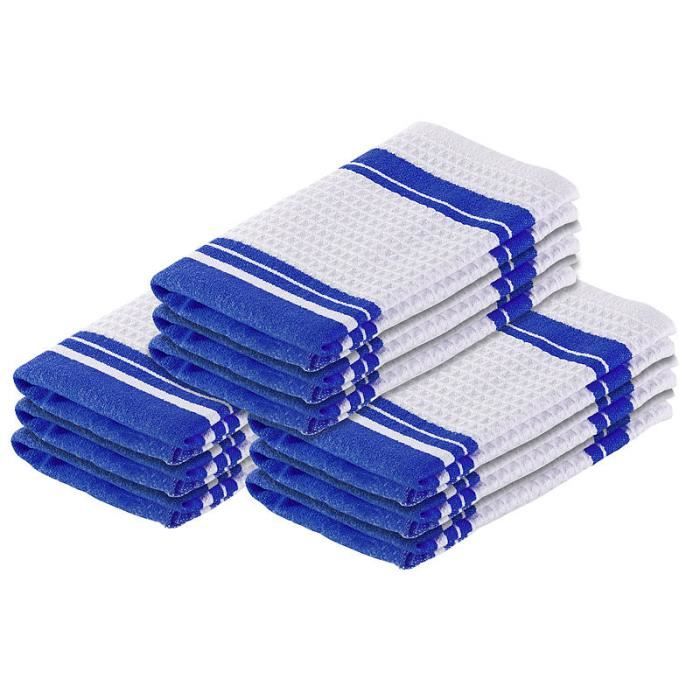 Pack de 9 torchons en microfibres spécial vaisselle