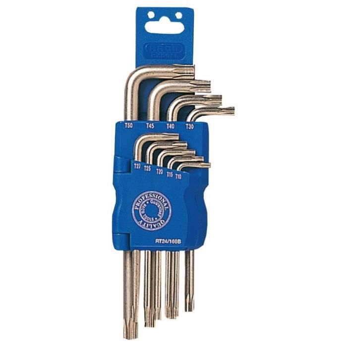 RACO EXPERT Clés Torx 9 pièces - T10-15-20-25-27-30-40-45-50