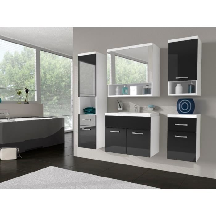 Ensemble LUISA - meubles de salle de bain - laqué noir