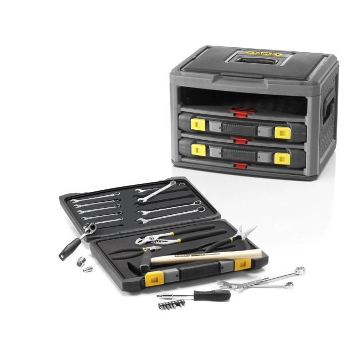 STANLEY Mallettes mobiles équipées de 70 outils