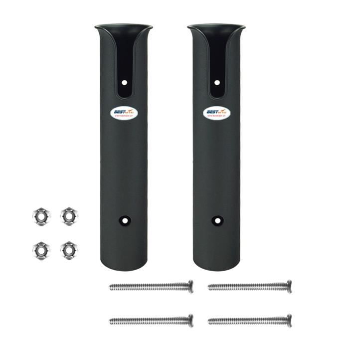 2x Support Canne à Pêche Outil Support de Montage Bateau Marine 2 Tube kowaku1