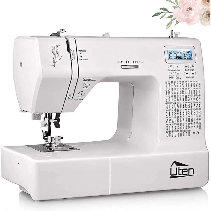 Machine à Coudre - Uten - 2685A - 200 Points 8 Types de Boutonnières avec Ecran Multifonctions