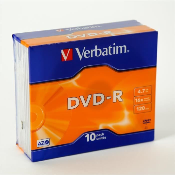 10 DVD-R Verbatim + boite
