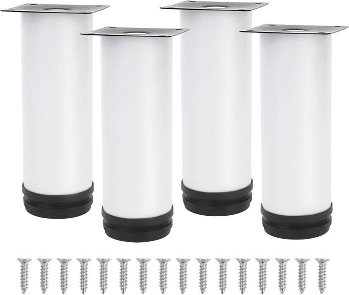 Lot De 4 Pieds De Meuble Réglables De 8 Cm, Avec Vis De Montage