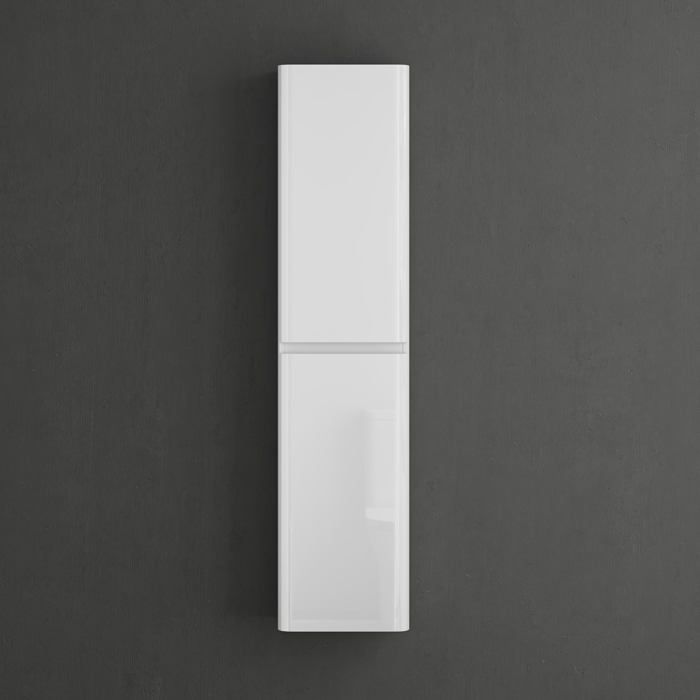 Mai & Mai Meuble de Salle de Bains Meuble Colonne de Rangement Murale Armoire Haute 35x20x150cm Blanc Lucca