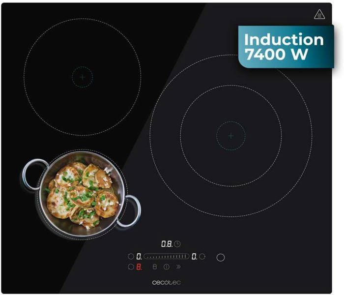 Plaque Induction 60 Cm 3 Feux Fonction Boost Cuisson électrique Table De Cuisson à Contrôle Tactile Puissance Réglable Avec Sécurité Verrou Et Minuterie électronique Cuisine Moderne Chauffage Rapide