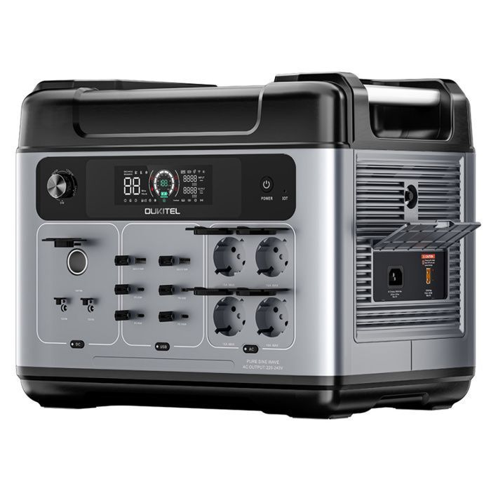 Centrale Électrique Portable - OUKITEL - P2001 Plus - 2400W - Batterie LiFePO4 2048Wh - 13 Prises