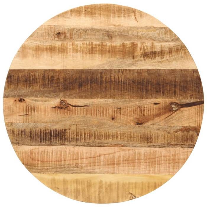 vidaXL Dessus de Table Rond Remplacement de Table Dessus de Table de Rechange Table Basse 70 cm 25-27 mm Bois de Récupération Solide