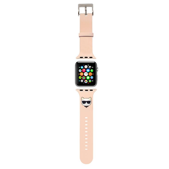 Karl Lagerfeld Choupette Head - Bracelet de montre pour Apple Watch 42/44/45 mm (Rose)