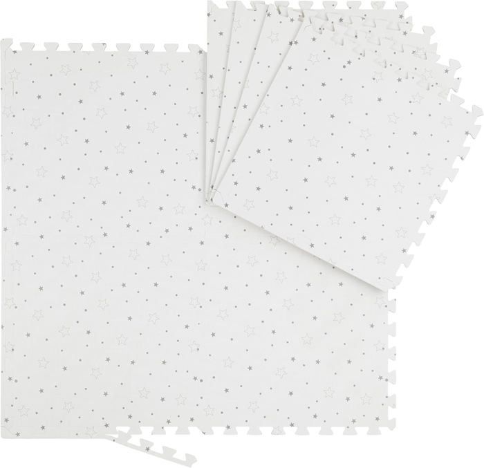 Relaxdays 9x tapis de jeu en mousse étoiles - tapis de puzzle - tapis