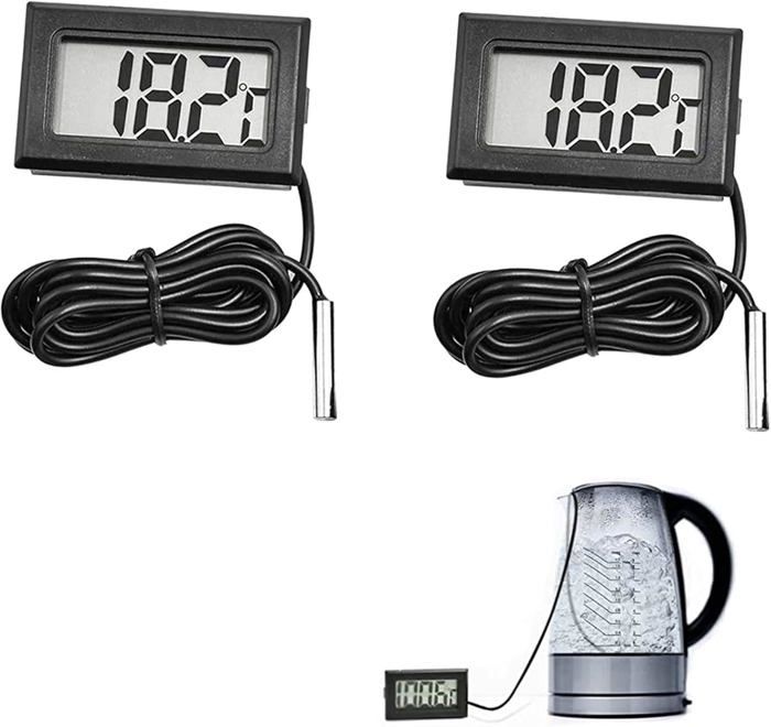 Meilleurs prix pour Lot de 2 thermomètres LCD pour aquarium thermomètre LCD numérique pour aquarium moniteur de température thermomètre numérique
