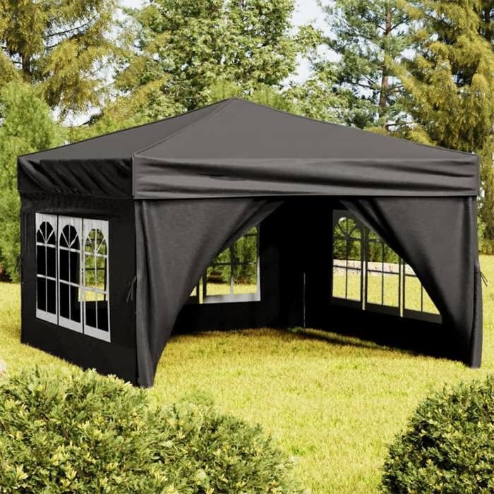 Vidaxl SALE 2025Pavillon Patio - Tente de réception pliable avec parois Noir 3x3 m chill695867 - vue 2