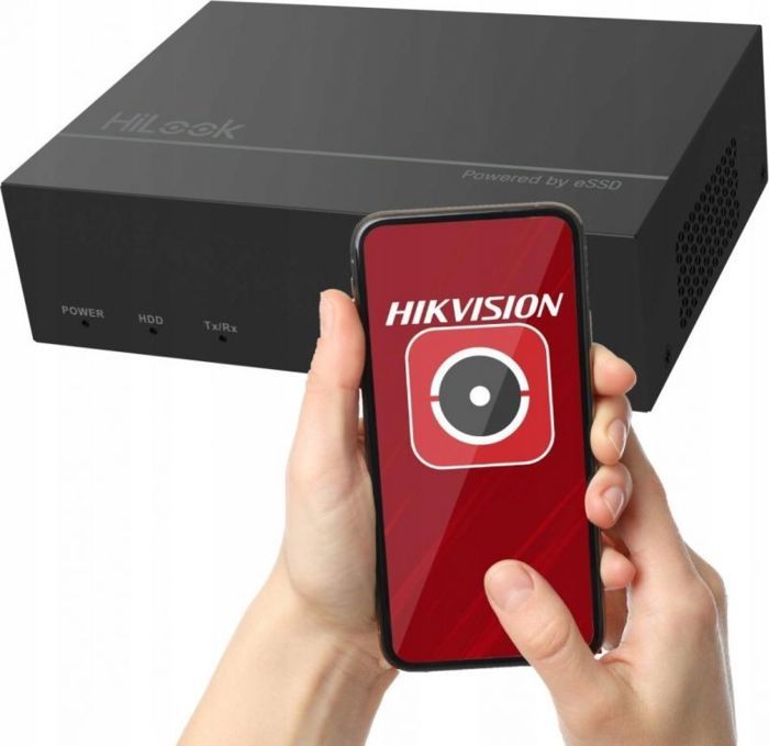 Enregistreur de caméra IP 5 en 1 - Hilook - SSD-DVR-2MP - H.265 - 4 canaux - Noir