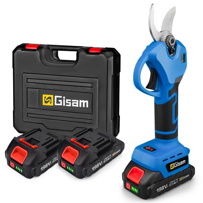 Sécateur électrique Télescopique Yofidra 2-en-1 - Branches Jusqu'à 30mm - Moteur Brushless 300W - 2 Batteries 3000mAh - Portée 4.2m - Pour Arbres Fruitiers, Jardin