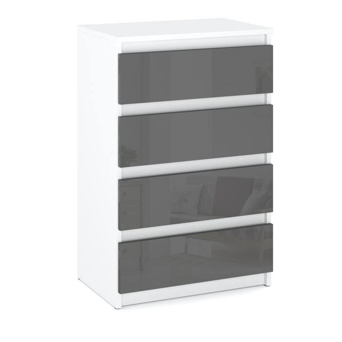 Commode Blanche Avec 6 Tiroirs, Meuble TV De 100 CM, Meuble De Salon Buffet Armoire 87069530