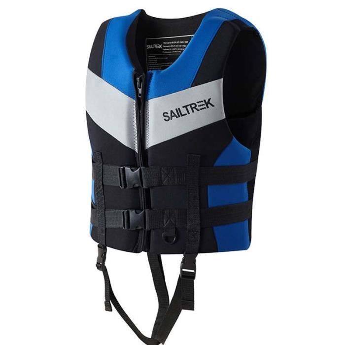 Gilet De Sauvetage Adulte Réglable Avec Poche Zippée, Bandes Réfléchissantes Et Sifflet – Haute Flottabilité Pour Kayak, Plaisance Et Sports Nautiques
