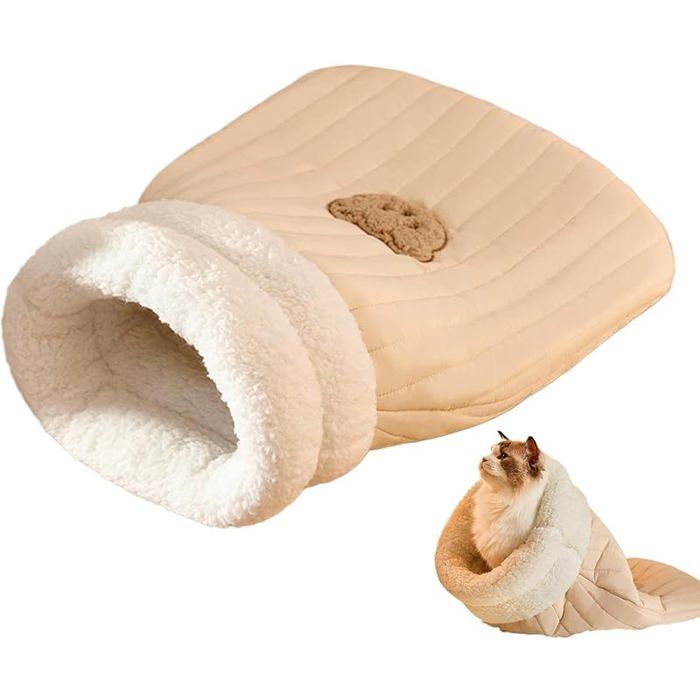 Meilleurs prix pour Lit pour Chat Panier pour Chien lit pour Chien lit pour Animal Compagnie Semi-fermé Lavable Doux et Chaud Sac m#marr CORBEILLE