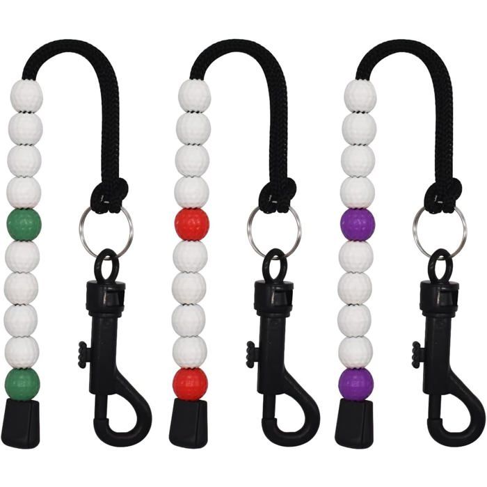 Compteur de points de golf unique pour hommes et femmes idéal pour le golf en extérieur (lot de 3).