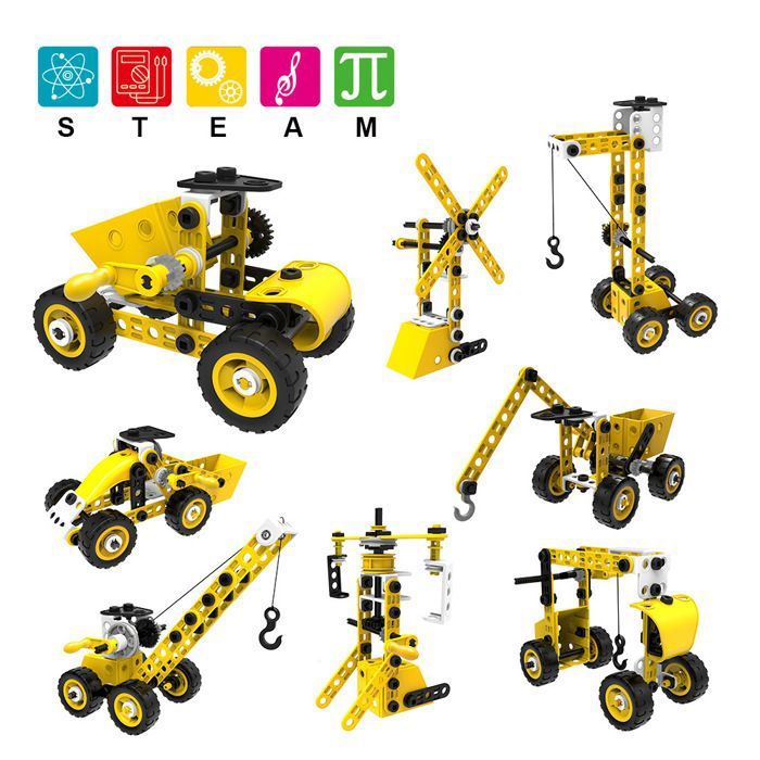 Jeu de construction éducatif STEM 2025 - Kit de blocs de construction créatifs pour enfants de 5 à 10 ans