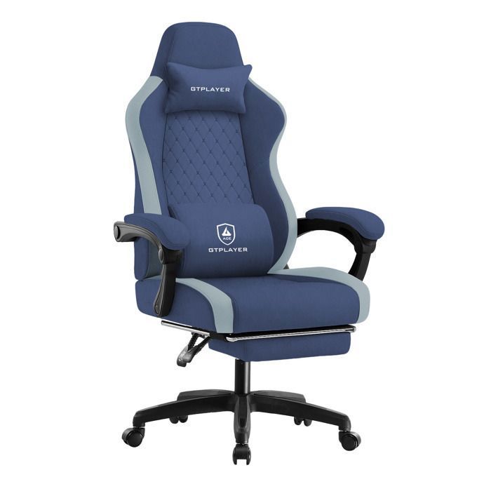 Chaise de Gaming GTPLAYER GTPLAYER Coussin à ressorts ensachés Accoudoirs & repose pieds Tissu respirant
