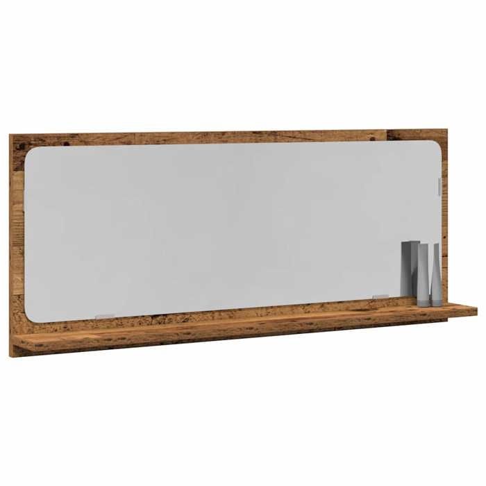 (17868)Moderne Étagère Miroir Bois ancien 90x10 5x37 cm Bois dingénierie poid:8.75 kg