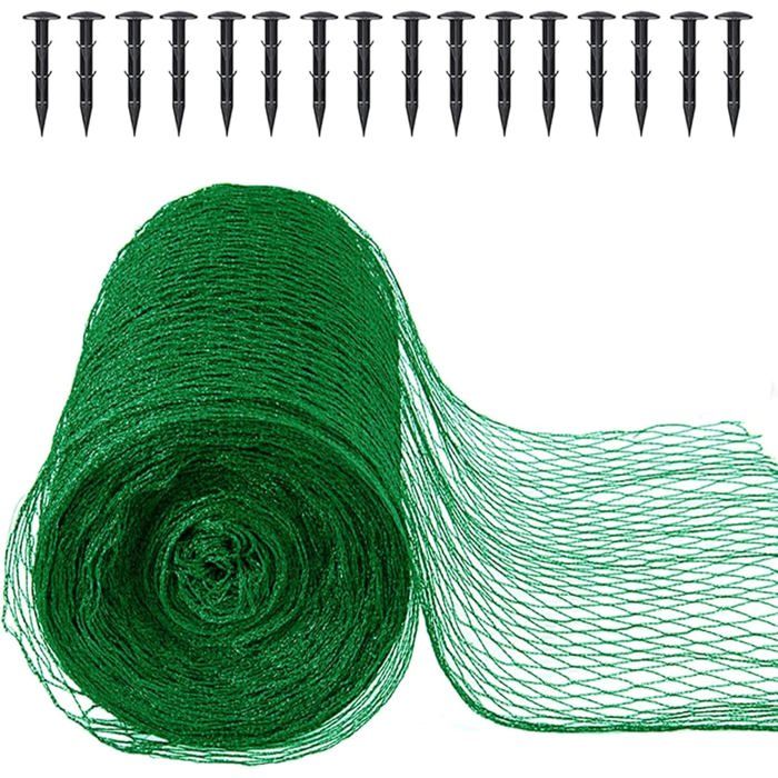 Filet de jardin filet de protection pour pelouse clôture de jardin avec piquets en plastique 4 m x 12m pour plantes fruits légumes