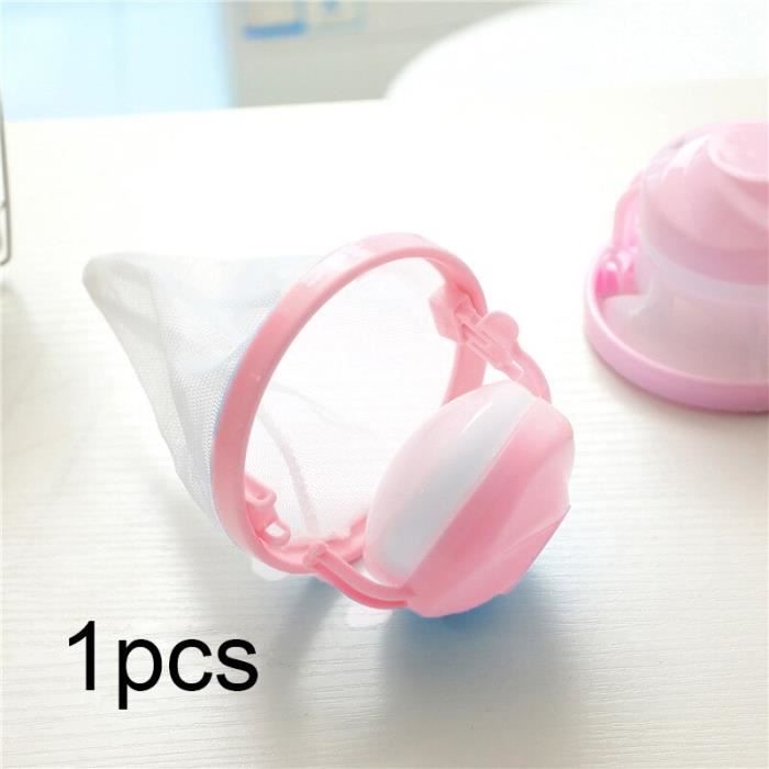 4 Pièces Sac Filet À Peluches Flottant Filtre Cheveux Machine Laver Réutilisable Boules