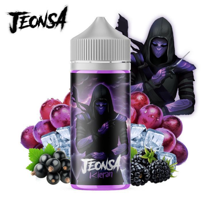 elfbar nachfüll pod läuft aus E-liquide Kieran (cassis, mure, raisin, fraicheur) Jeonsa 100ml + 4 booster  de nicotine