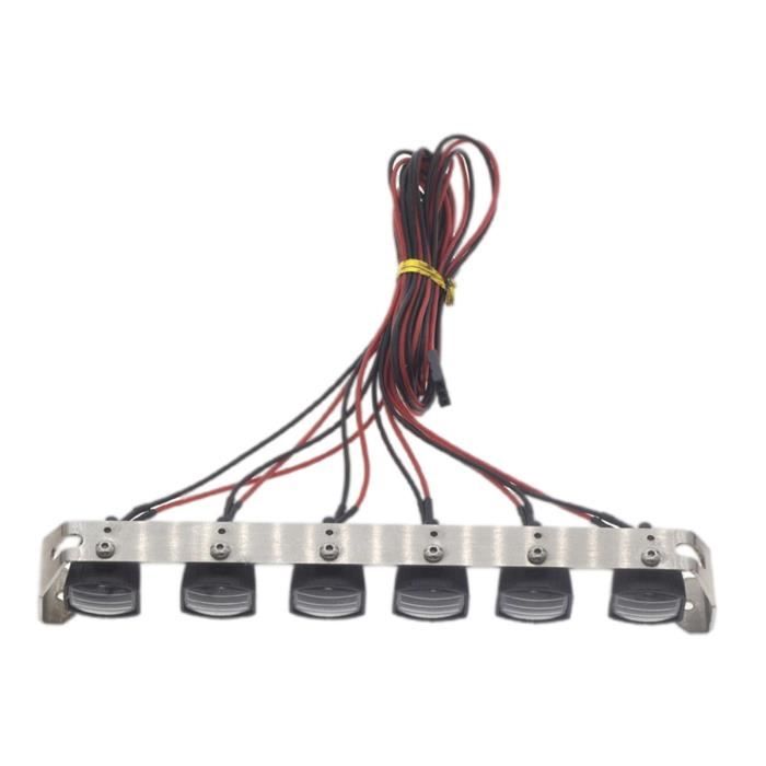 Kit Feux De Toit LED Pour RC – 4/5/6 Lumières, Barre Lumineuse Pour TRX4, SCX10, D90 – Robuste Et Facile à Poser
