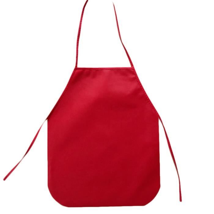 Polyester bleu solide Couleur Uni Unisexe Cuisine Traiteur Tablier de travail avec double poche Taille unique