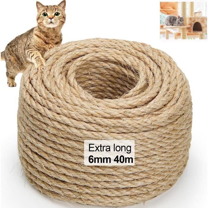 Corde De Sisal Naturel Pour Arbre à Chat - 2 Rouleaux De 50m (6mm), 100m Total, Pour Griffoir Et Bricolage - 14