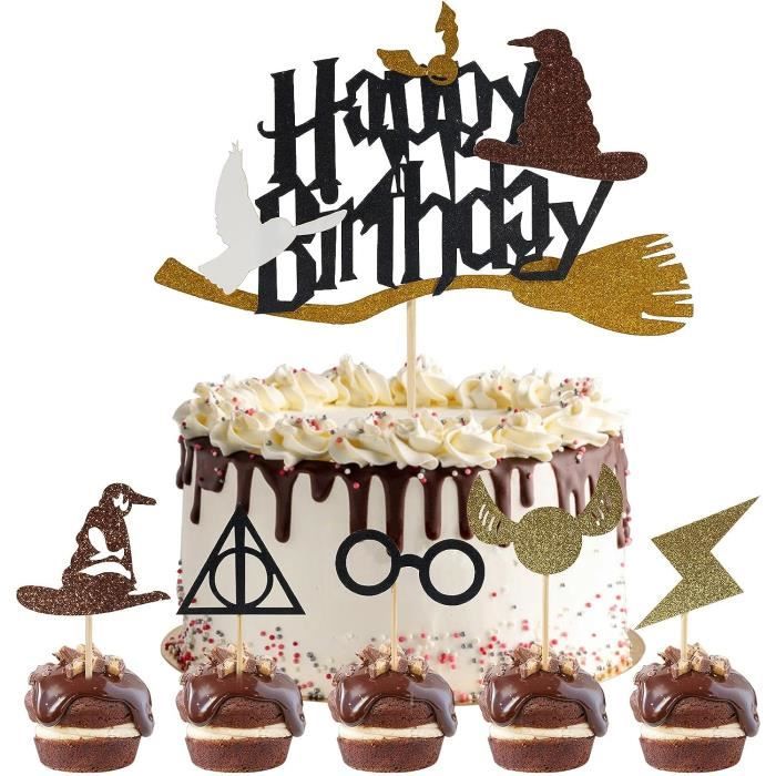 11 Pièces Decoration Gateau, Magical Gâteau Topper Wizard Cupcake Toppers  Pour Wizard Thème Décorations De Fête Deco Gateau [u1030] - Cdiscount Maison