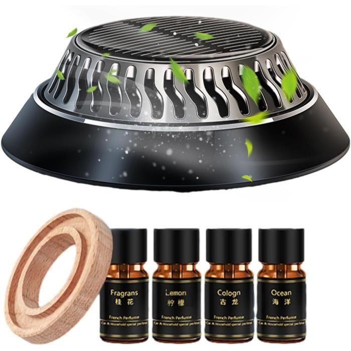 Diffuseur De Parfum Pour Voiture En Bois De Palissandre - 2 Pièces Avec Pierre Volcanique - Fixation Grille D'Aération - Pour Huiles Essentielles