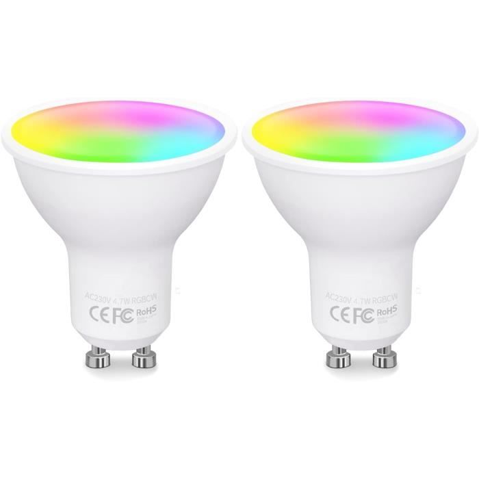 Ampoule Connectée Wifi Gu10,Rgbcw Led Smart Ampoule, Compatible Avec