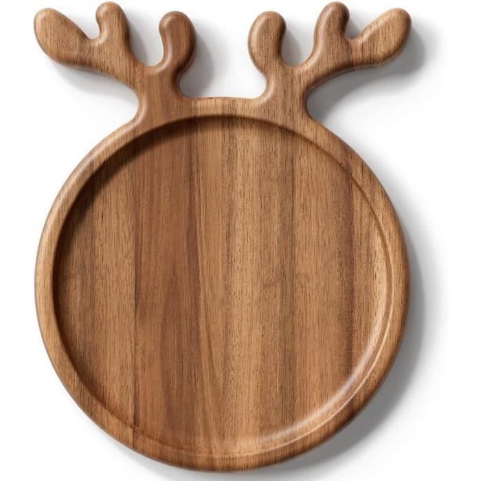 Planche à Charcuterie Ronde En Bois Avec Couvercle - 30x30 Cm, Plateau Portable Pour Apéro, Pique-nique, Fêtes
