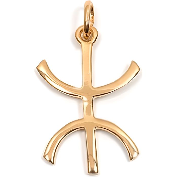 PENDENTIF  CROIX BERBÈRE plaqué or 3 microns/750/000